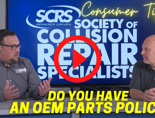 SCRS Consumer Tip: OEM Parts Endorsement