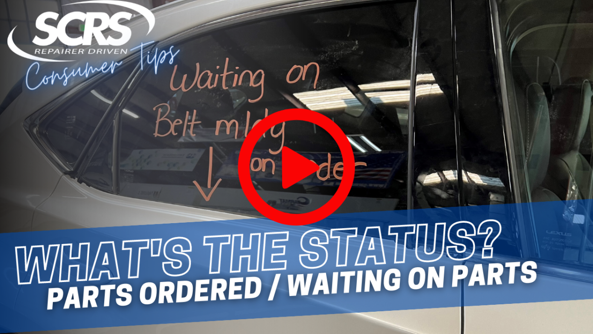 SCRS Quick Tips: REPAIR STATUS: Parts Ordered / Waiting on Parts ...