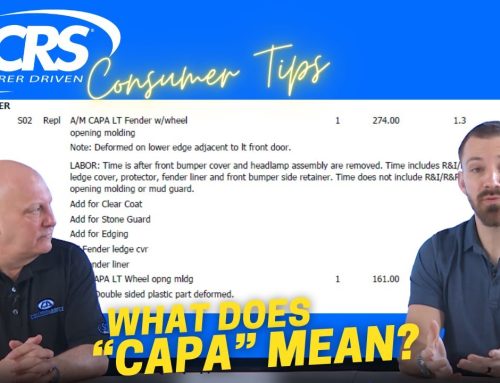 SCRS Consumer Tip: What is a “CAPA” part?